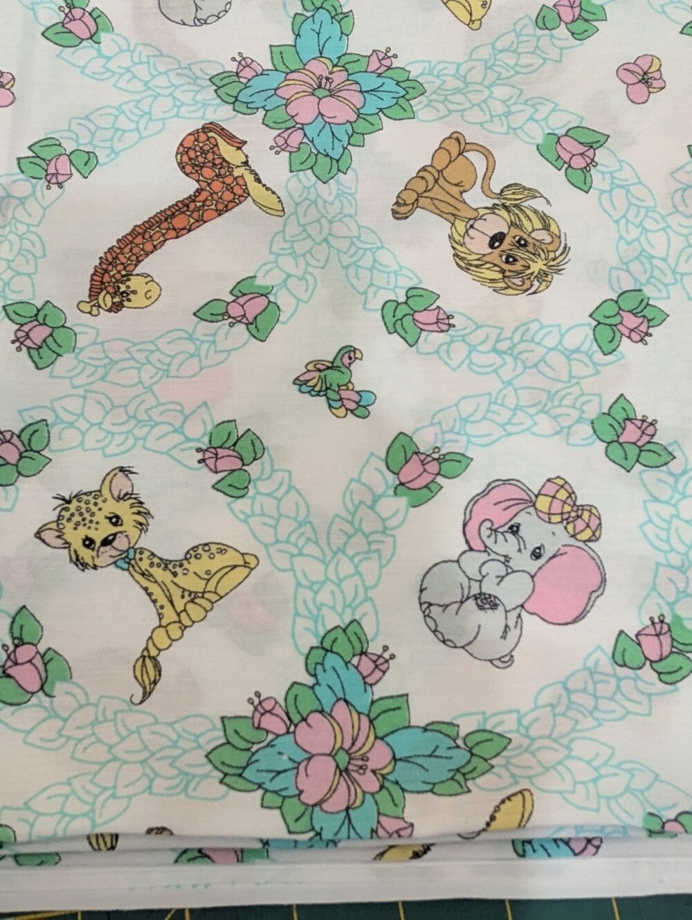 "Precious Moments" Baby Animals Vintage Fabric by Spectrix - 45x37.5" (1 yard)